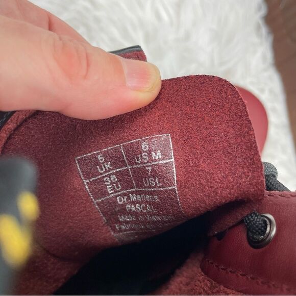 Dr. Martens Pascal Red Leather Lace Up High Top Boots - Picture 10 of 10